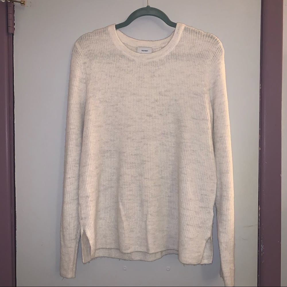Large, white sweater from Old Navy